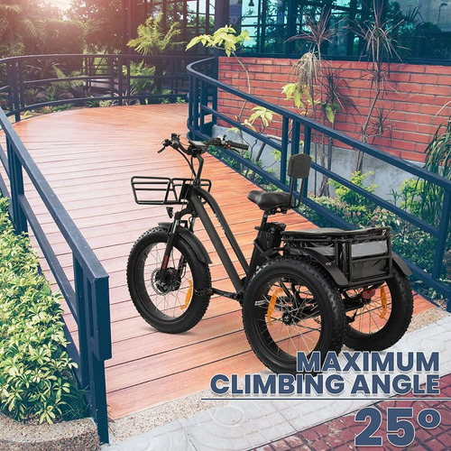 Imagen 9 de 9 de Malisa Electric Trike For Adults 3 Wheel Motorized 750w Bike