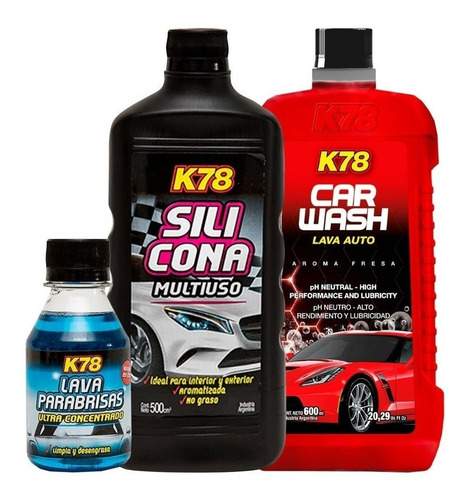 Kit Limpieza Lavauto Silicona Multiuso Auto Premium