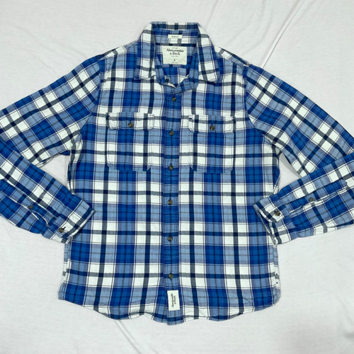 Camisa Abercrombie Tipo Franela Hombre Original Talla L (g)