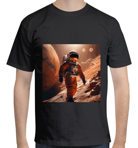 Playera Diseño De Astronauta En Marte