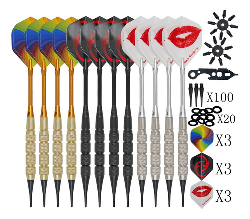 12pcs Conjunto De Dardos De Eje Con La Punta De Dardo Tipo 5