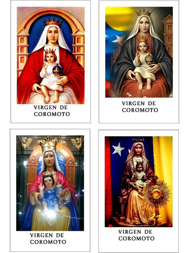 Nuestra Señora De Coromoto 50 Estampas Enmicadas Tarjetas