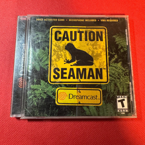 Caution Seaman Sega Dreamcast Original