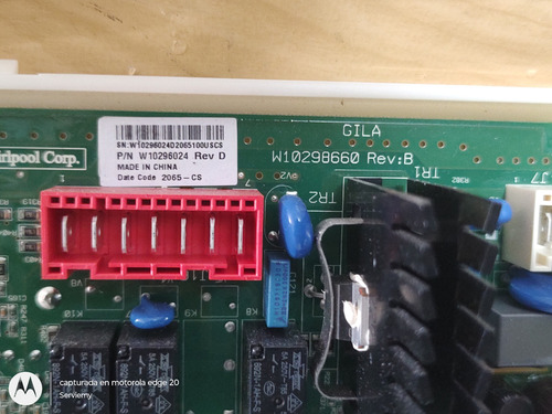 Tarjeta Lavadora Whirlpool W10296024 W10480352 (Usado)
