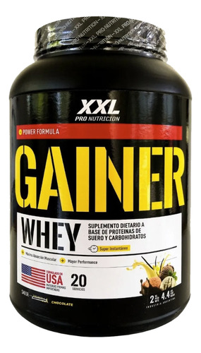 Gainer 2 Kg Xxl Pro Nutrition Ganador De Peso Sabor Vainilla