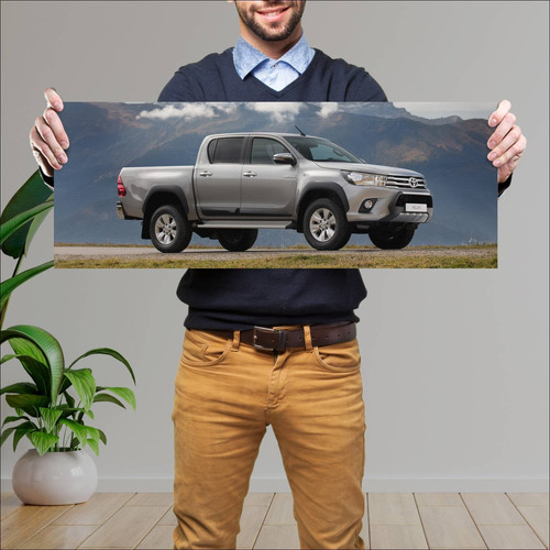 Cuadro 30x80cm Auto 2018 Toyota Hilux Double Cab 187