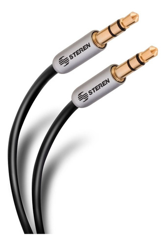 Cable De Audio Auxiliar Steren 3.5 Mm Plug-plug De 90cm