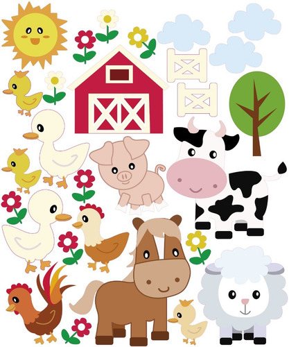 Imagen 2 de 4 de Vinilos Decorativos Estrellas Animales Circulos Naturaleza