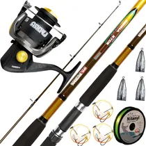 Comprar Combo Pesca Variada Waterdog Caña 2.4m+ Reel Waterdog +tanza