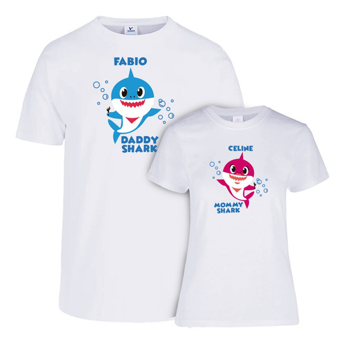 Playera Baby Shark Niño Dama Caballero Kit 2 Pz