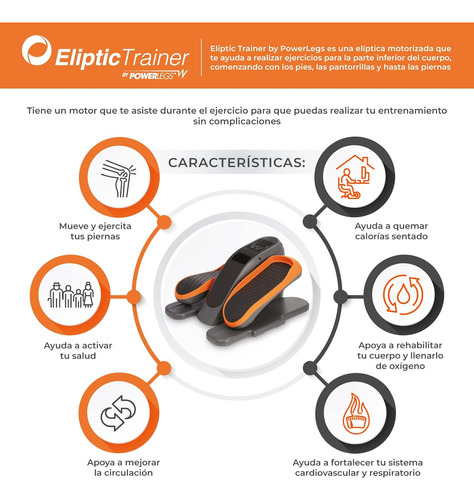 Mini Elíptica Power Legs Eliptic Trainer Motorizada