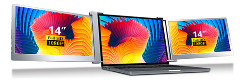 Imagen 8 de 10 de Extensor De Pantalla Portátil Para Tres Monitores, 14 Pulgad
