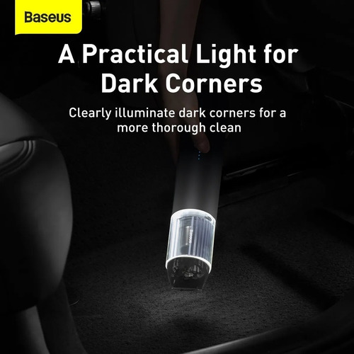 Imagen 5 de 10 de Aspiradora Portátil Inalámbrica Para Automóvil Luz Baseus Ma