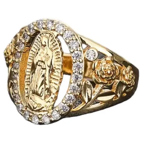 Anillos de la virgen de guadalupe de oro sale