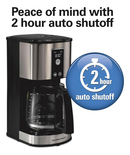Cafetera Programable Hamilton Beach 12 Tazas Pantalla Táctil (Reacondicionado)