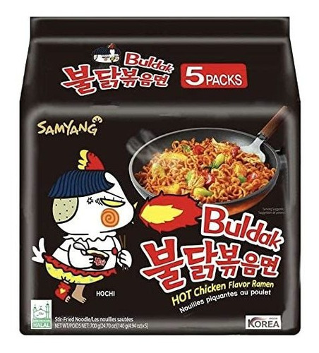 Fideos Picantes Samyang, 5 Unidades