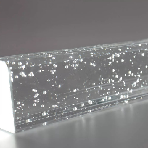 Pendente Cristal Cilindro Led 7w Com Bolhas Cor Ajustável