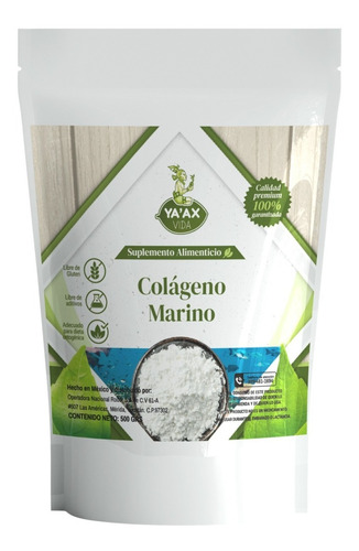 Colágeno Marino Hidrolizado 500 Grs 100% Puro Yaàx Vida 