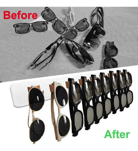 Organizador De Gafas De Sol De Madera Para Pared, Decoración