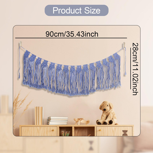 Tapiz Colgante De Pared Tejido En Macramé, Hecho A Mano,