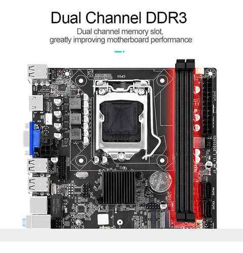 Placa Base Para Juegos 100m Tarjeta De Red Lga 1155 Cpu