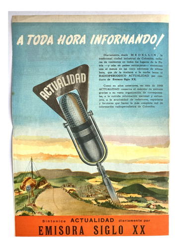 Emisora Siglo Xx Medellín Publicidad De 1948 Harry S. Truman