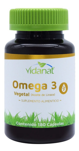 Omega 3 Vegetal Vegano Vidanat 180 Caps Envio Full