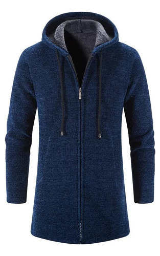 Chaqueta Larga De Cachemir Con Capucha Para Hombre [u]