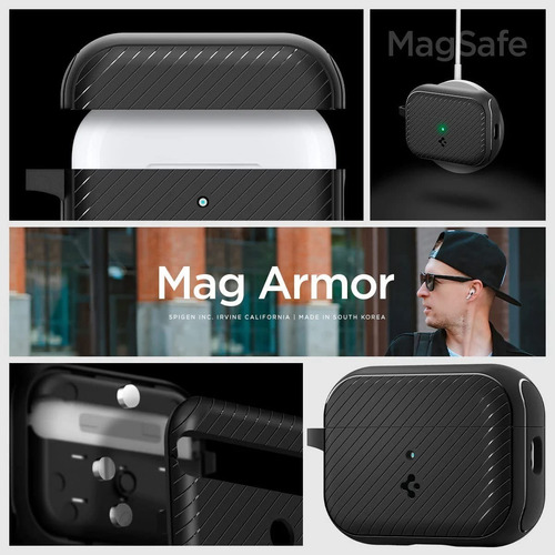 Imagen 7 de 8 de Funda Spigen Mag Armor Mag Fit AirPods Pro 2 Gen 2022