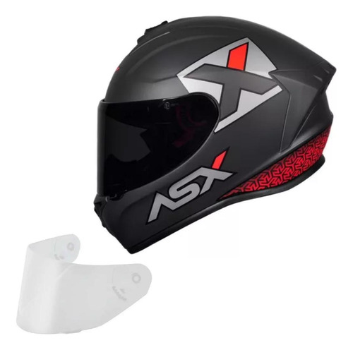 Capacete Asx Concept Masculino Feminino + Viseira Fumê