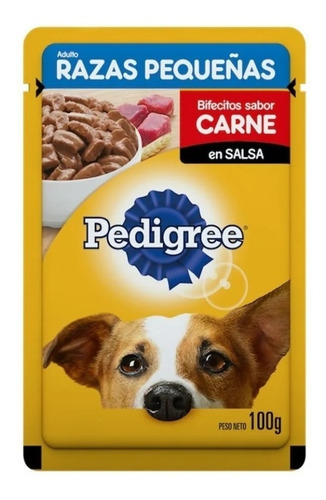 18 Sachet Pedigree Carne Para Raza Pequeña- Snack Para Perro