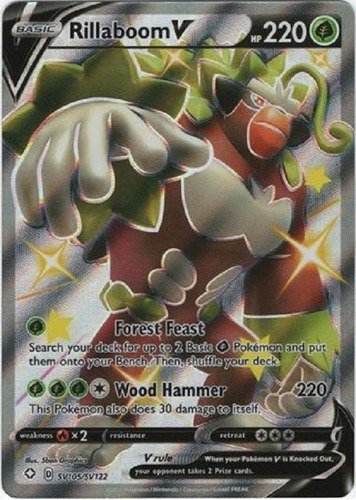 Rillaboom V Sv105/sv122 Shiny Raro Pokemon Tcg