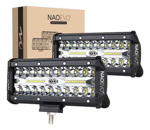 Barra De Luces Led De 7 Pulgadas 240w 24 000lm Luz Anti...