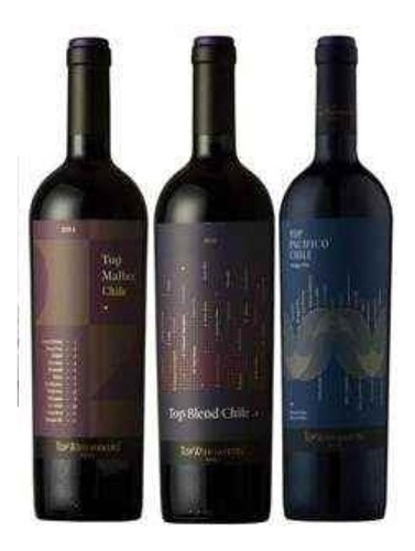 3 Vinos Top Winemakers Blend,malvec,top Pacifico