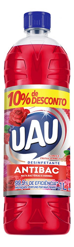 Desinfetante Uau Antibac Flores E Frutas Vermelhas 1l