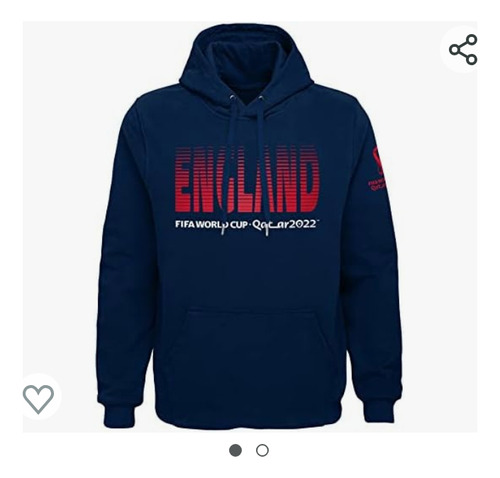 Sudadera Oficial Inglaterra Fifa Qatar 2022  Talla Chica