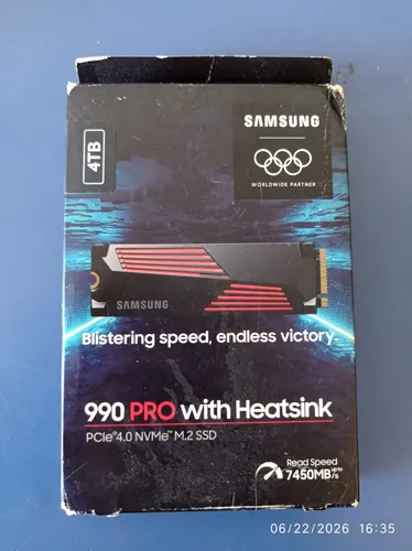 Ssd Samsung 990 Pro 4tb Heatsink- Novo, Caixa Aberta