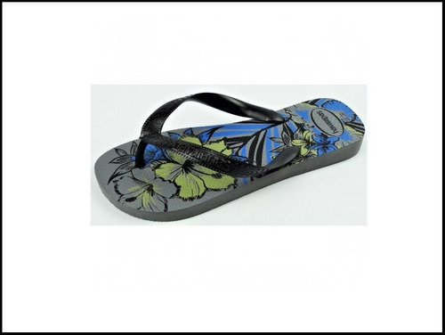 Imagem 2 de 3 de Chinelo Havaianas Aloha Cinza Aço Tamanho 39/40