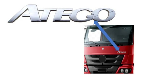 Emblema Atego Cromado Cabine Caminhao Mb Atego 9738170216 