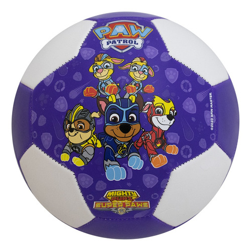 Balón De Fútbol Paw Patrol No. 3 Mighty Group Color Blanco