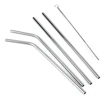 Comprar Sorbito Pajita Acero Inox Reutilizable X 4 Con Limpiador Color Acero Inoxidable
