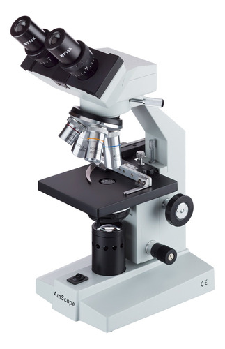 Amscope Microscopio Binocular Compuesto, Magnificación 40x.