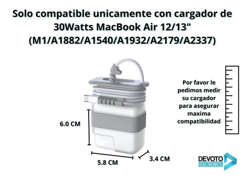 Funda Macbook Air 13 Tomtoc + Protector Cargador