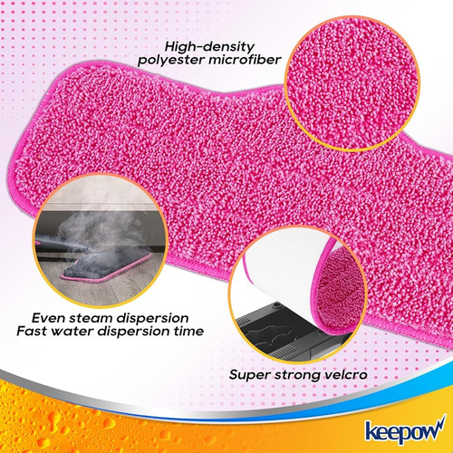 Almohadillas De Fregona A Vapor De Microfibra Keepow Compati