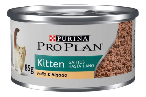 Alimento Lata Pro Plan Kitten Gato 85 G Pollo/hígado
