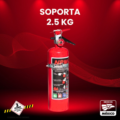 5 Pz Soporte Extintor 2.5 Kg Tipo Abrazadera Colocación