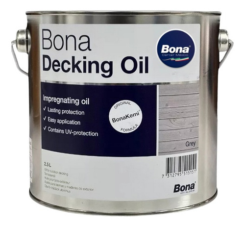 Aceite Para Deck Bona Decking Oil Color Gris 2.5 Litros