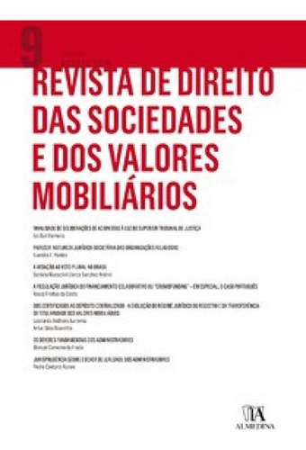 Revista Direito Das Sociedades E Dos Valores Mobiliários Nº