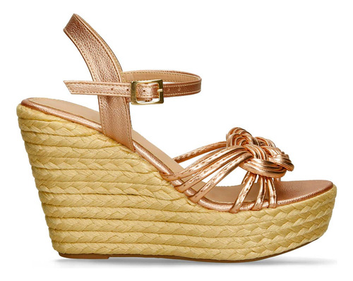 Sandalias Oro Rosa Bata Hagata Mujer