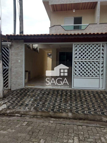 Imagem 3 de 17 de Sobrado À 2 Quadras Da Praia! Casa Com 3 Dormitórios À Venda, 130 M² Por R$ 580.000 - Vila Guilhermina - Praia Grande/sp - Ca1016